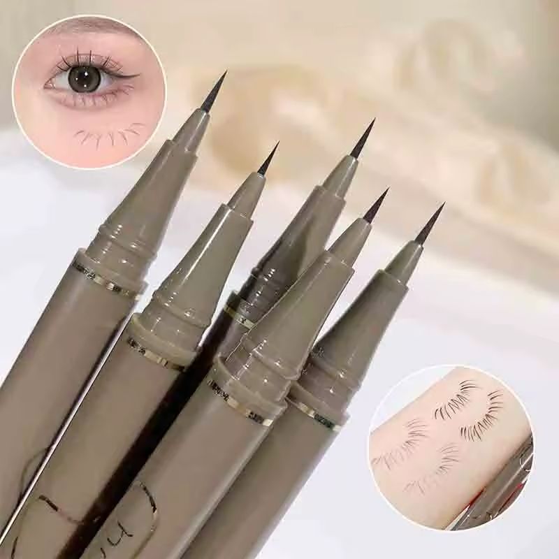 Ultra Thin Black Lower Eyelash Eyeliner Pen Waterproof Lasting Smooth Lying Silkworm Eyes Liner Pencils Eye Makeup Tools Liquid Eyeliner