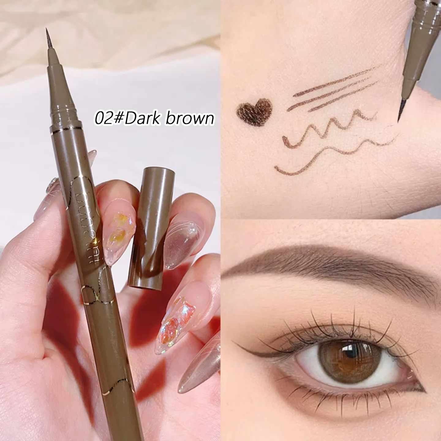 Ultra Thin Black Lower Eyelash Eyeliner Pen Waterproof Lasting Smooth Lying Silkworm Eyes Liner Pencils Eye Makeup Tools Liquid Eyeliner