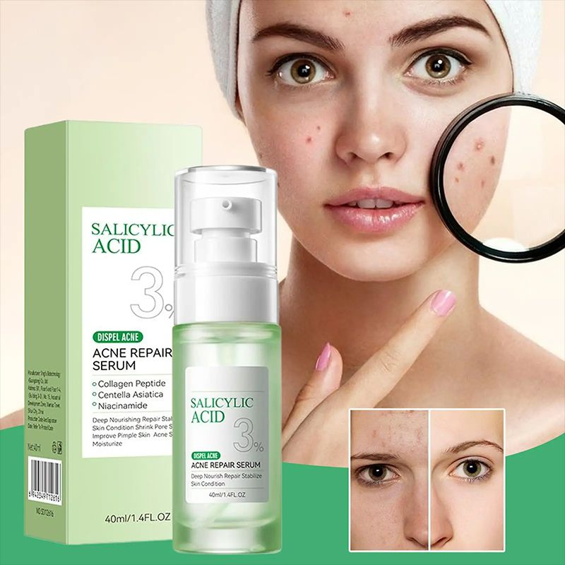 SADOER Salicylic Acid Face Serum Repair Serum Remove Acne Shrink Pores Dark Spots Facial Essence Whitening Improve Acne Scars Face Serum