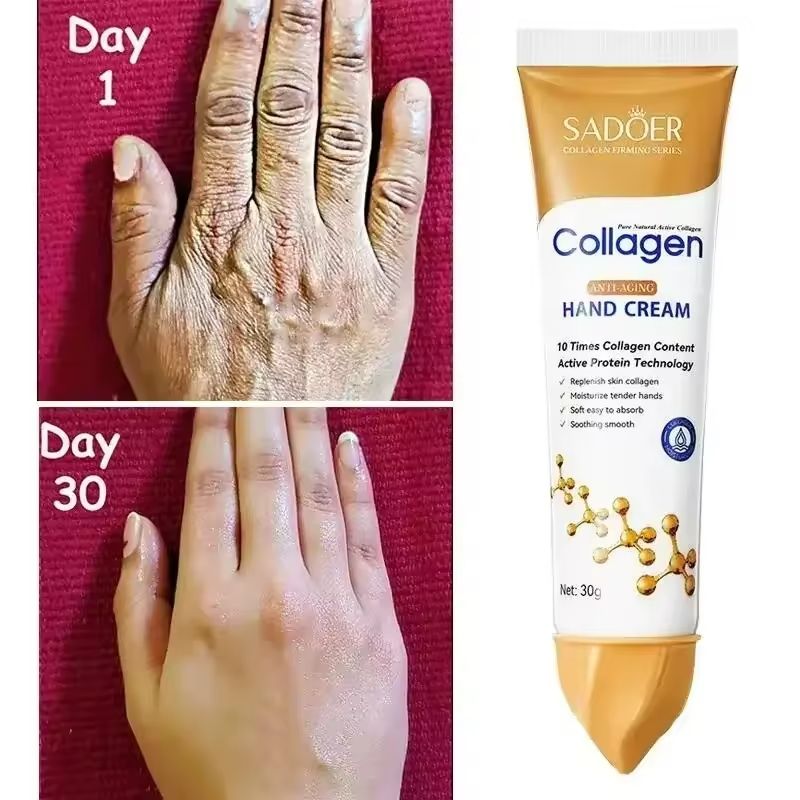 SADOER Collagen Anti-wrinkle Hand Cream Anti-drying Whitening Lasting Moisturizing Skin Care Cracked Repair Handcare Products