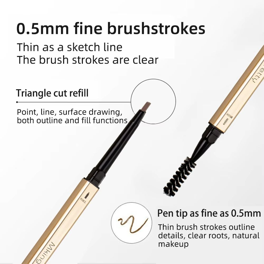 Long Lasting Double Head Eyebrow Pencil Waterproof and Sweat-proof Eye Brow Pen for Natural Looking Eyebrows All Day Wear Gift