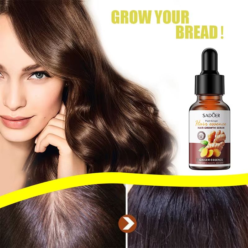 SADOER Ginger Hair Growth Serum Hair Repair Hair-care Conditioner Hair Essential Oil Anti Frizz Nourishing Hydrating Hair Care Essence