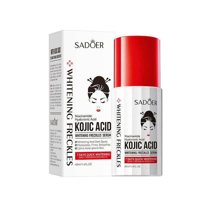 SADOER Kojic Acid Whitening and Freckle Removal Face Serum Moisturizing Facial essence Anti-Aging Wrinkle Serum Skin Care