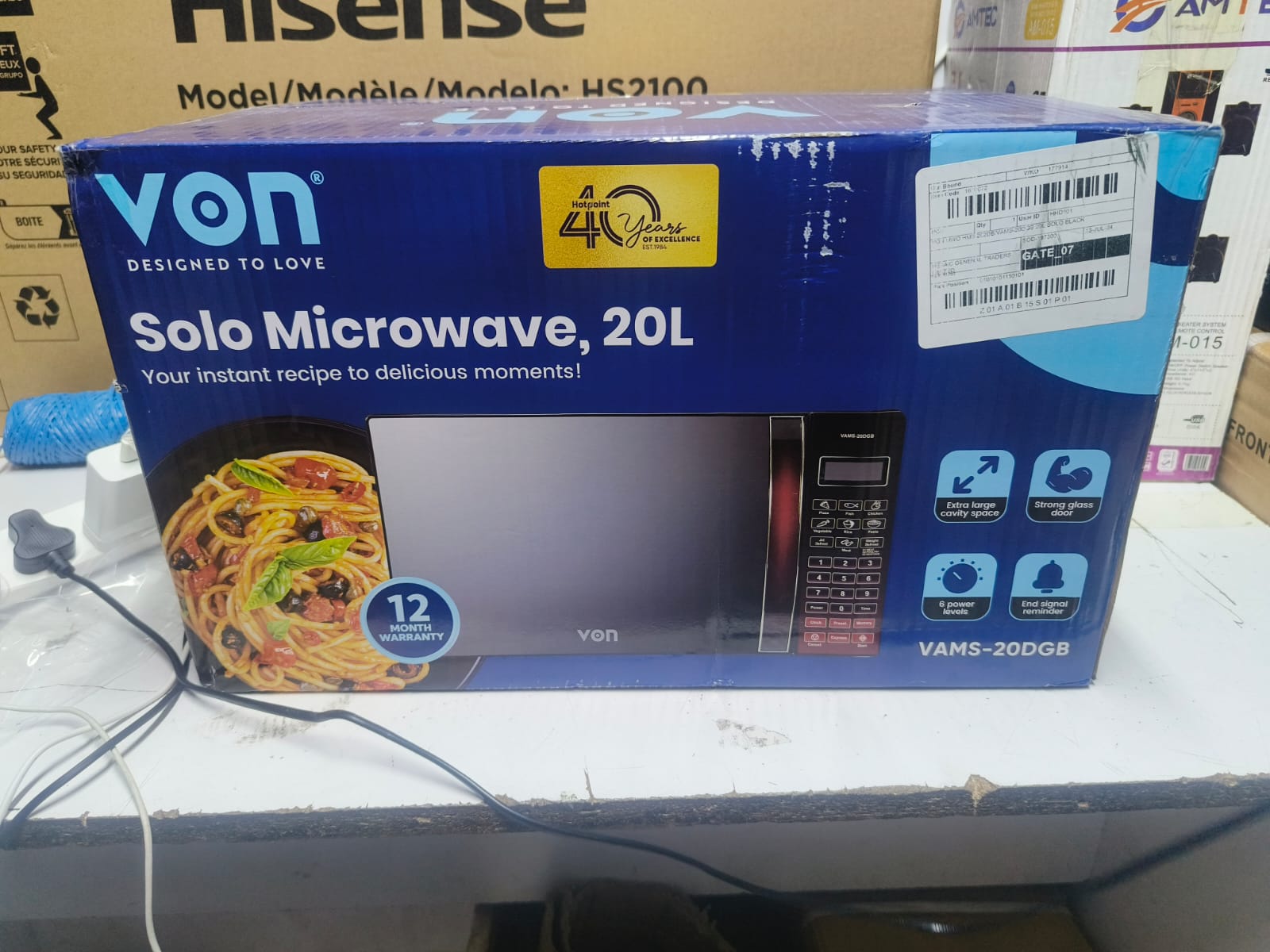 CLEARANCE OFFER VON HMG-202DB/VAMG-20DGB - Grill Microwave - 20L -