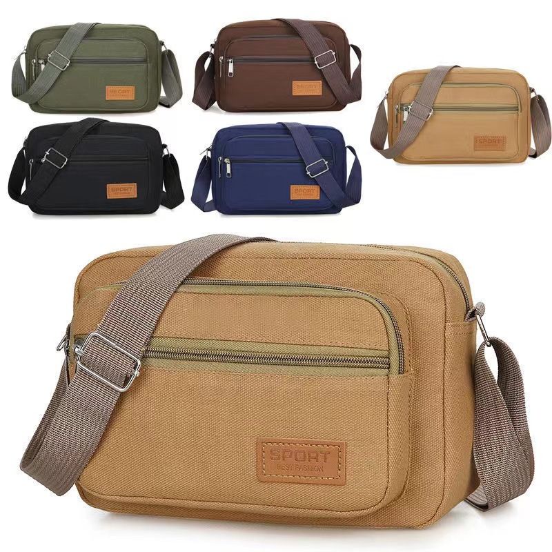 New nylon fabric casual men's and women's diagonal cross bag shoulder bag mobile phone bag coin purse Valentine's Day gift
