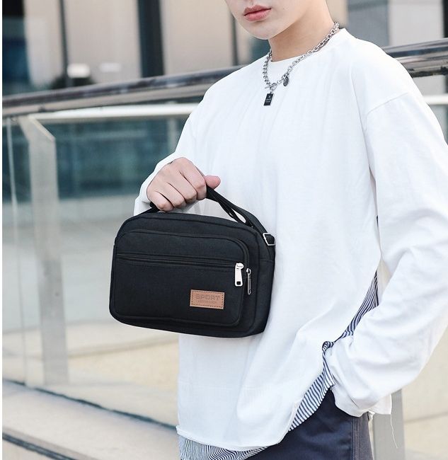 New nylon fabric casual men's and women's diagonal cross bag shoulder bag mobile phone bag coin purse Valentine's Day gift