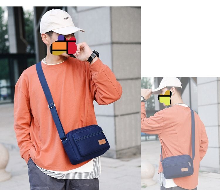New nylon fabric casual men's and women's diagonal cross bag shoulder bag mobile phone bag coin purse Valentine's Day gift
