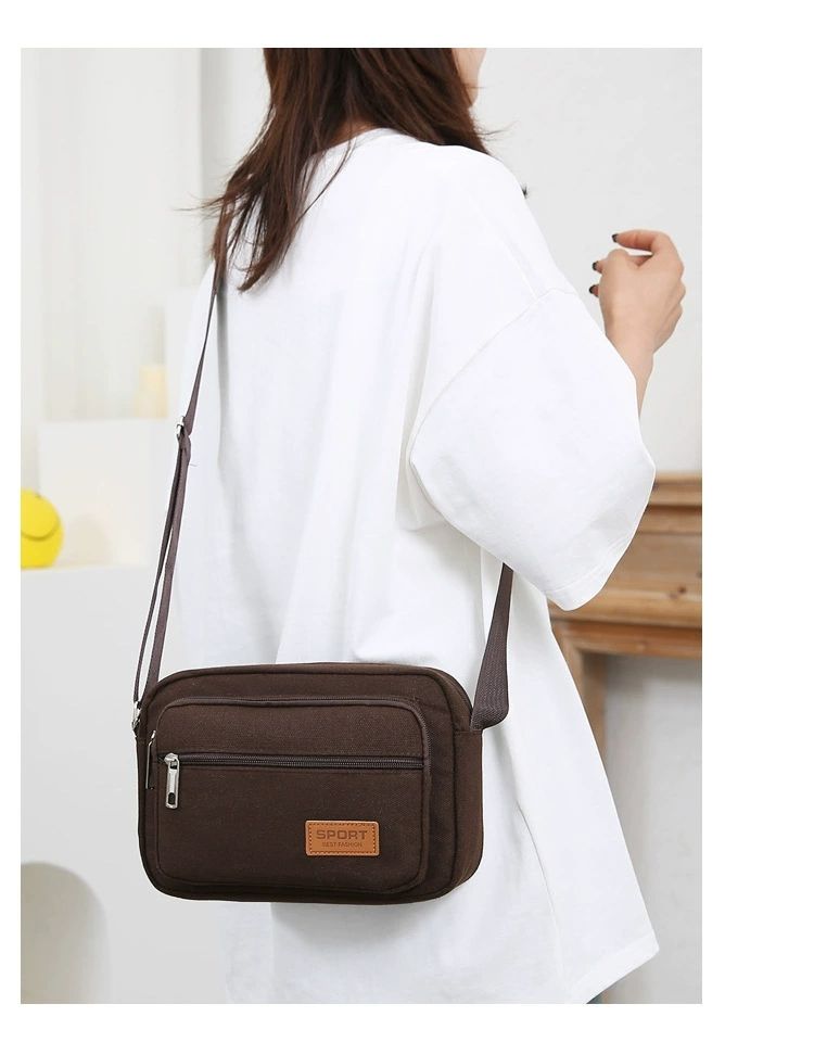 New nylon fabric casual men's and women's diagonal cross bag shoulder bag mobile phone bag coin purse Valentine's Day gift