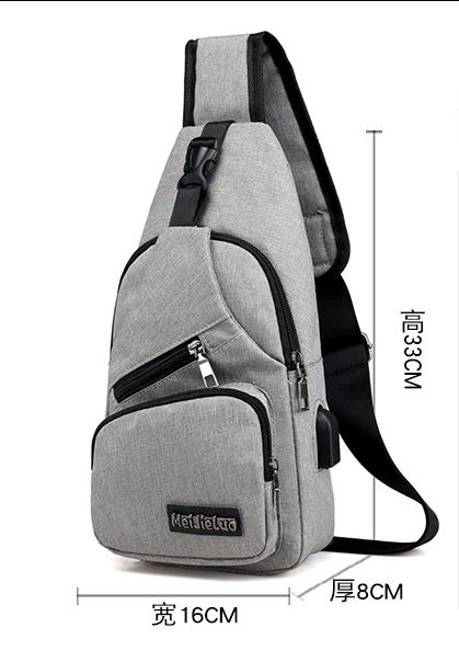 Men Fashion Multifunction Shoulder Bag Crossbody Bag On Shoulder Travel Sling Bag Pack Messenger Pack Chest Bag