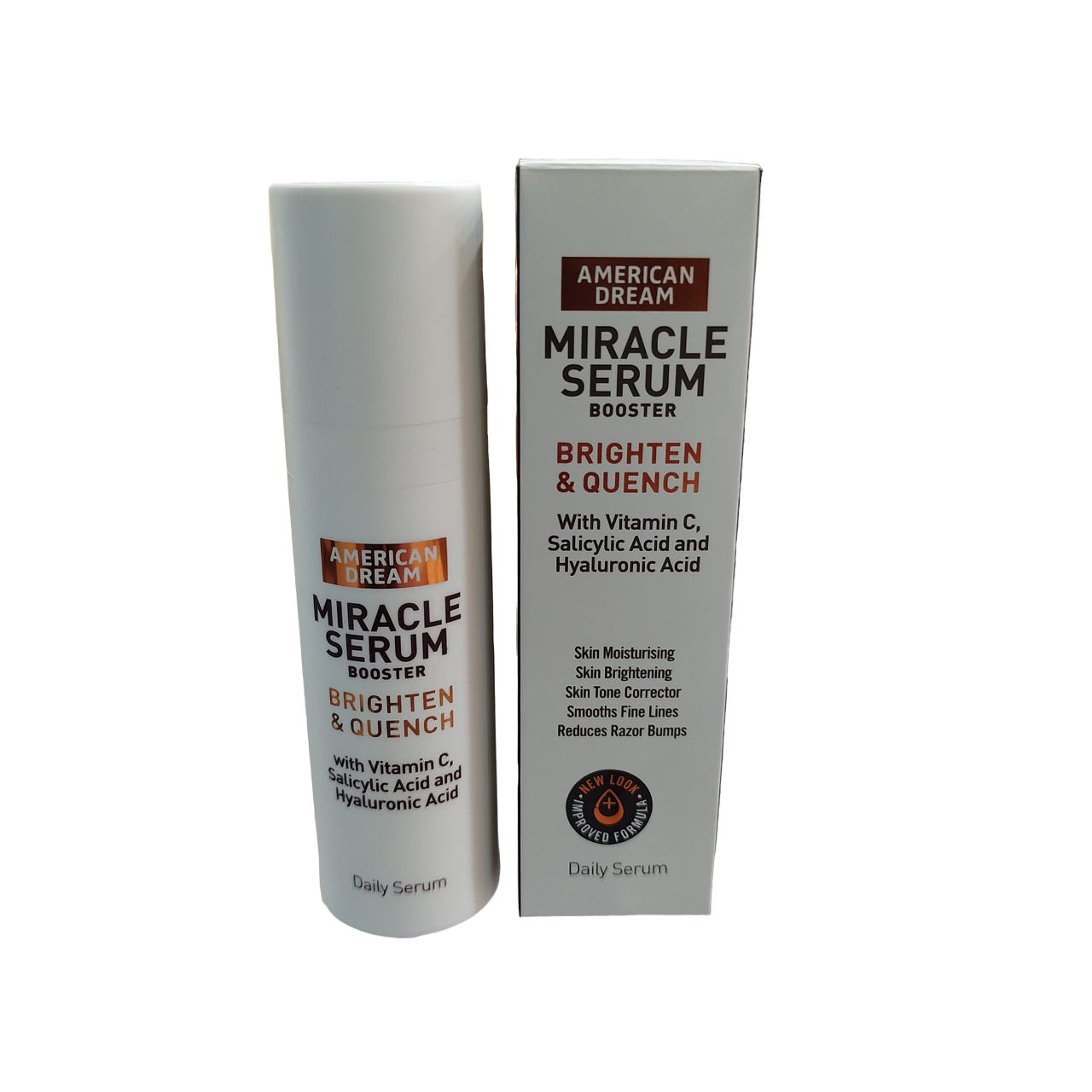 American Dream SALICYLIC ACID Brighten & Quench Miracle Face Serum with Vitamin C & Hyaluronic Acid. Removes Blemishes, Imperfections, Wrinkles, Fine Lines, Is Anti-Aging, Hydrates, Smooths & Brighten
