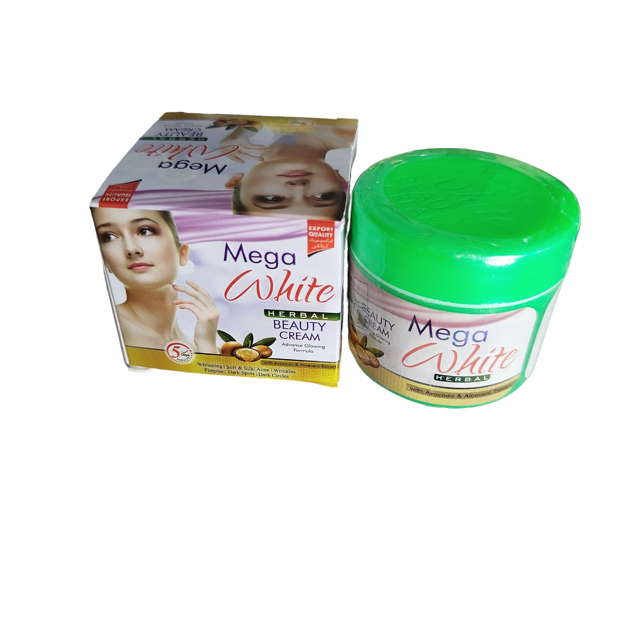 New Mega White BIG SIZE Herbal Beauty Face Cream. Removes Acne, Pimples, Wrinkles, Dark Spots, Dark Circles, Moisturizes, Nourishes & Softens.