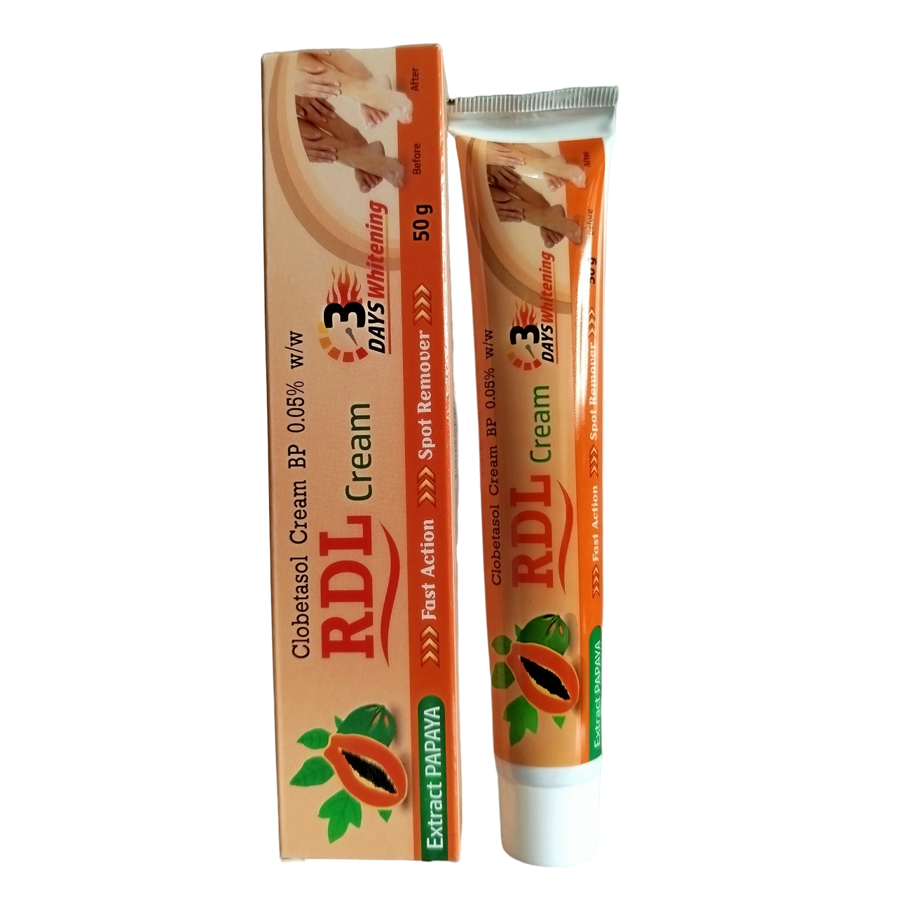 Rdl PAPAYA Spot Remover 3 days whitening Cream. Removes Dark Spots, Brightens, Treats Eczema, Dermatitis, Psoriasis, Infallamation & Allergic Reactions.