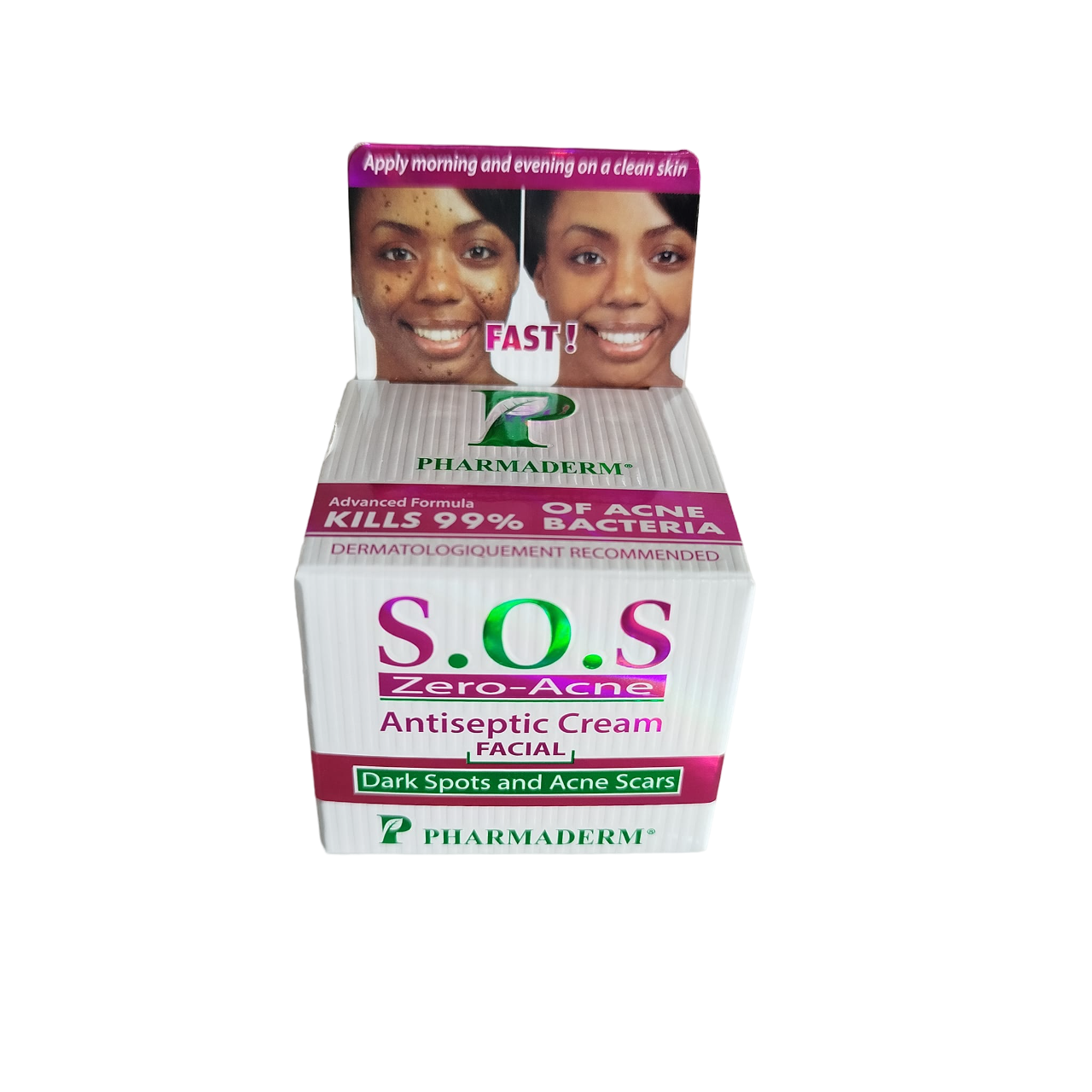 SOS Zero Acne antiseptic Face Cream. Prevent new Pimples, Removes Dark Spots, Acne Scars, Treats Acne & Kills 99% of Acne Bacteria.