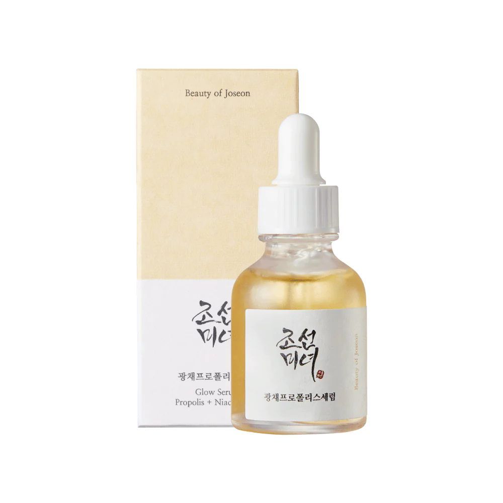 Beauty Of Joseon Glow Serum with Propolis + Niacinamide. Moisturizes, Glows the skin, Fights & Removes Acne, Minimizes Pores, Brightens, Exfoliates, Controls Oil & Sebum & Reduces skin Inflammation