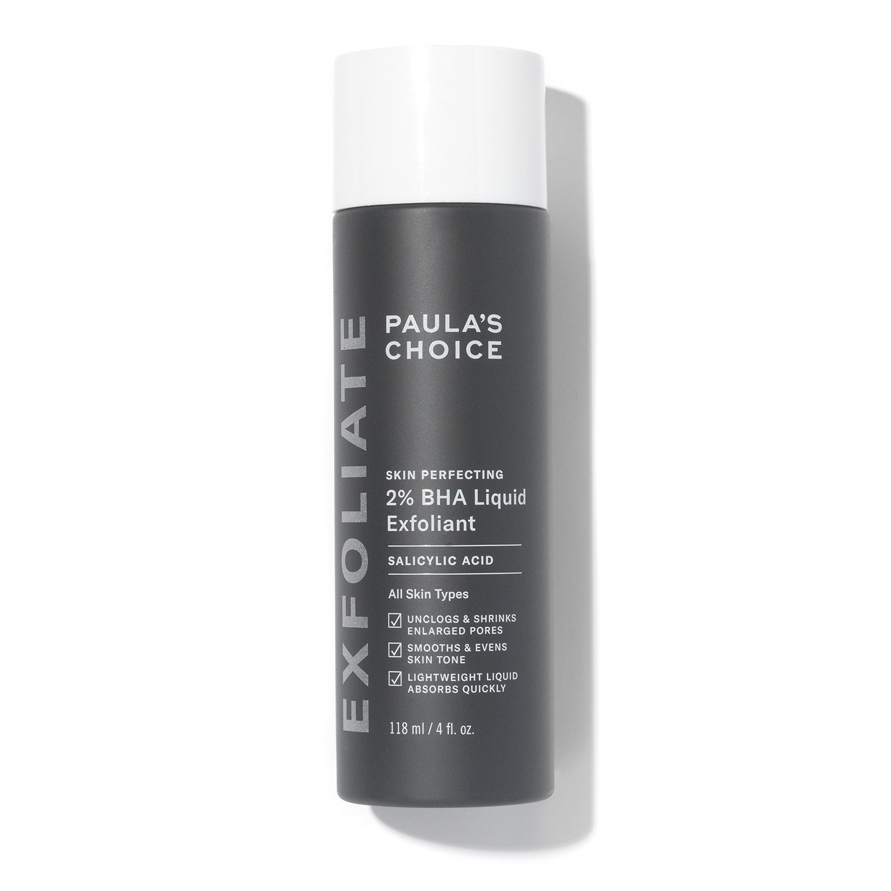 Paulas Choice skin perfecting 2% BHA Liquid Exfoliant with Salicylic Acid. Removes Blackheads, Blemishes, Whiteheads, Wrinkles, Unclogs Pores, Smoothes, Evens, Oil Control, Exfoliates & Glows 118ml