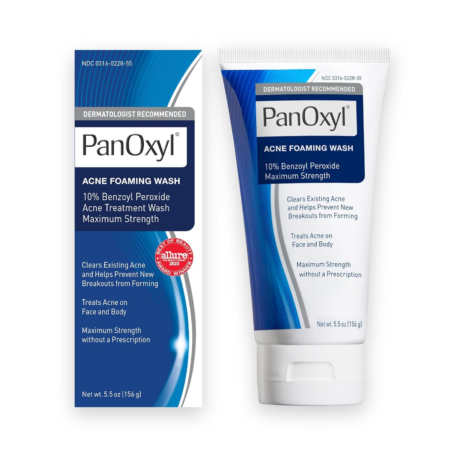PanOxyl  Acne Foaming Wash with 10% Benzoyl Peroxide. Treats Acne on Face & Body, Clears Existing Acne, Blemishes, Prevent New Breakouts from Foaming, Cleans and unclog pores on face, chest and back