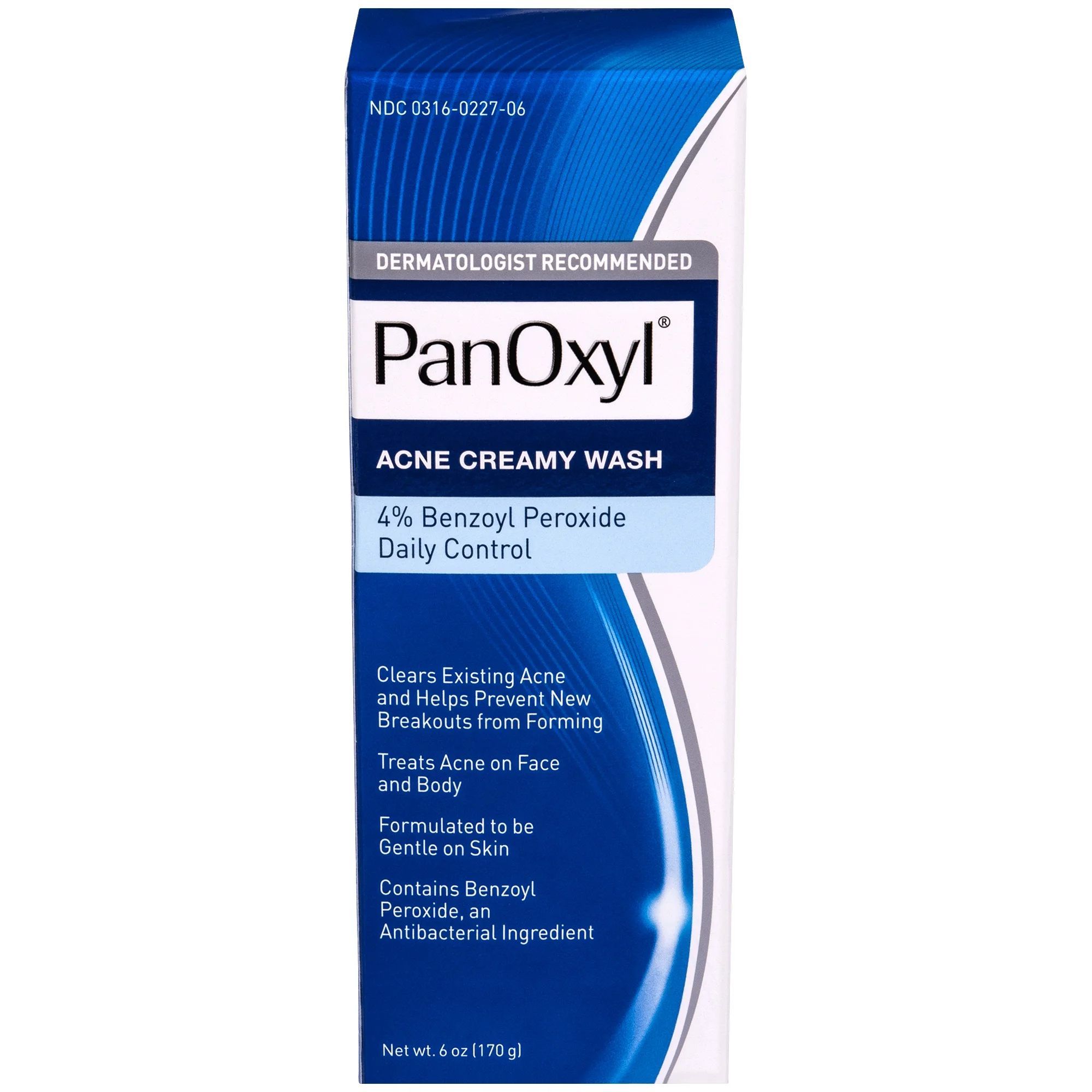 PanOxyl  Acne Creamy Wash with  4% Benzoyl Peroxide Daily Control . Removes Pimples, Treats Acne, Cleans, Unclogs pores, Clears Breakouts, Hydrates, Moisturizes & Treats Acne on Chest, Face & Back.