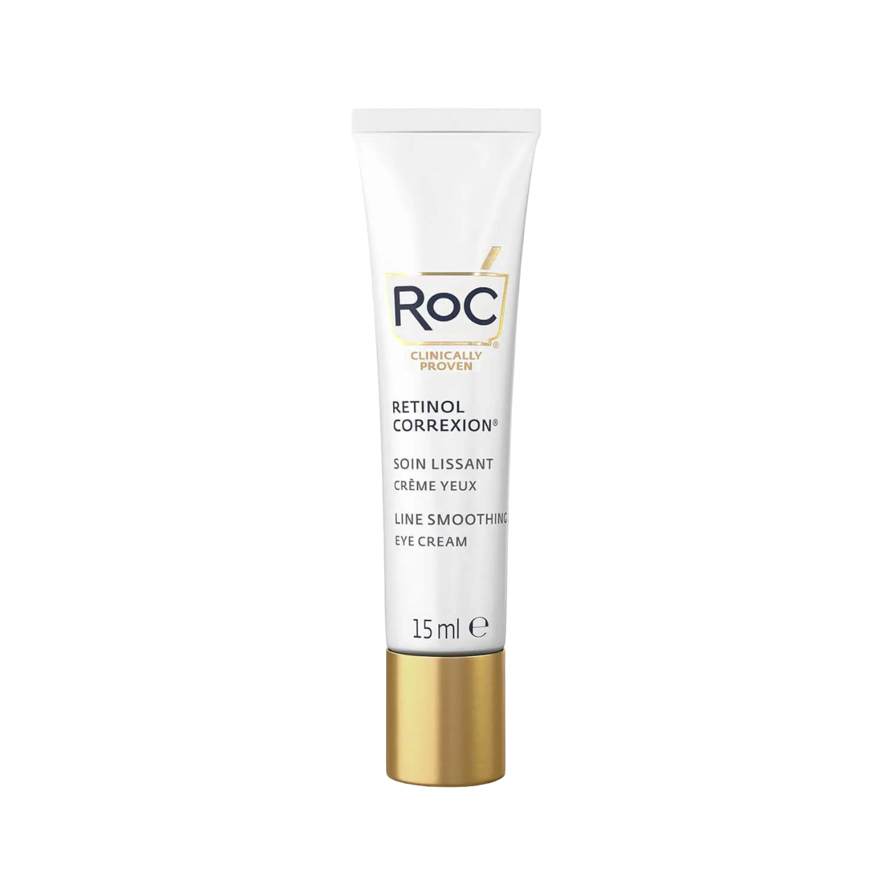 RoC RETINOL CORREXION Soin Lissant Smoothing Eye Cream. Removes Eye Puffiness, dark circles, Wrinkles, Eye Bags, Crow's Feet, Smooths Fine Lines, Brightens, Firms, Moisturizes & Rejuvenates.
