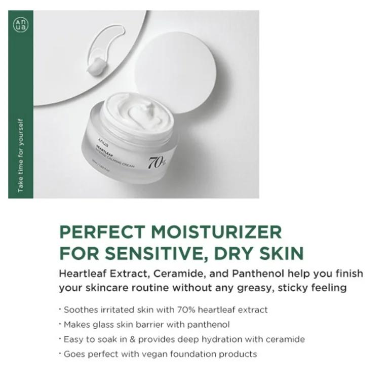 Anua Niacinamide 10% + TXA 4% Dark Spot Correcting Serum + Heartleaf 70% Intense Calming Cream. Removes Dark Spots, Acne Scars, Discolorations, Hyperpigmentations, Moisturizes, Calms, Glows & Evens