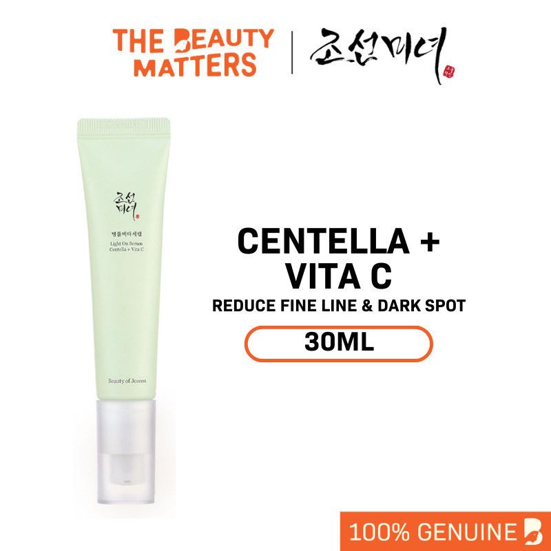 Beauty of Joseon Light On Serum with Vitamin C & Centella Asiatica. Moisturizes, Removes Blemishes, Pigmentations, Dark Spots, Brightens, Evens the skin tone, Soothes, Smooths and Glows the skin.