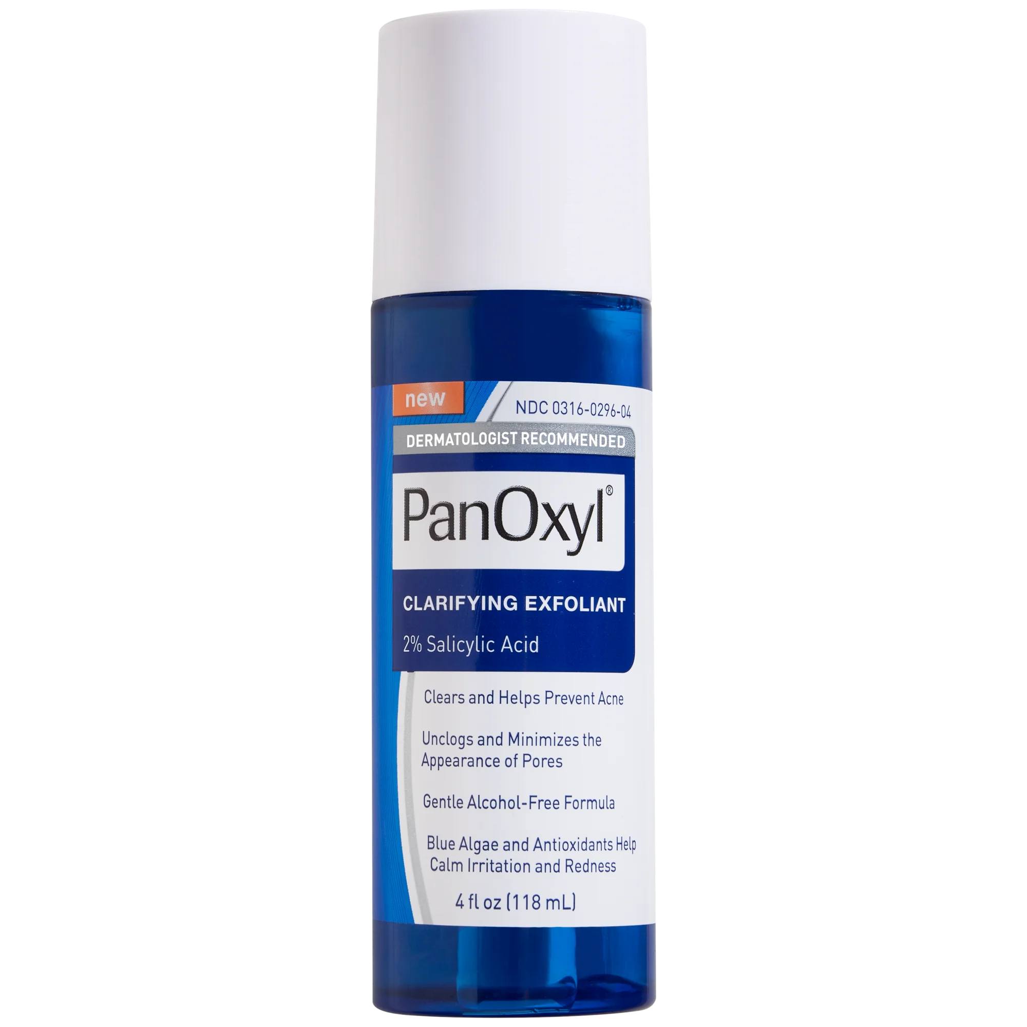 PanOxyl Clarifying Exfoliant, with 2% Salicylic Acid Acne Treatment Liquid 118ml. Treats & Clears Acne, Pimples, Exfoliates, Smooths, Brightens and Unclogs Pores.