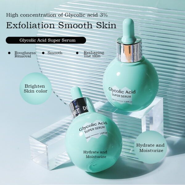 Dr Rashel Glycolic Acid Super Serum. Moisturizes, Prevent Acne, Exfoliates, Resurfaces, Fades Acne Marks, Pigmentations, Glows, Beautifies, Make skin Young, Brightens, Is Anti-Aging & Smooths