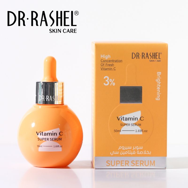Dr Rashel Vitamin C Super Serum. Moisturizes, Evens the skin tone, Brightens, Prevents skin Aging, Fades Dark Spots, Hyperpigmentations, Wrinkles, Smooths Fine Lines, Shines, Revives, Firms & Soothes