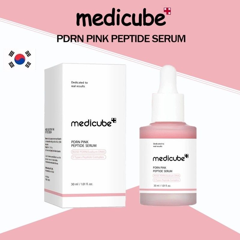 Medicube PDRN Pink Peptide Glow Serum with Niacinamide. Moisturizes, Glows, Smooth Wrinkles & Fine Lines, Fades Dark Spots, Boosts Collagen Production, Skin Elasticity, Firms, Brightens & Soothes