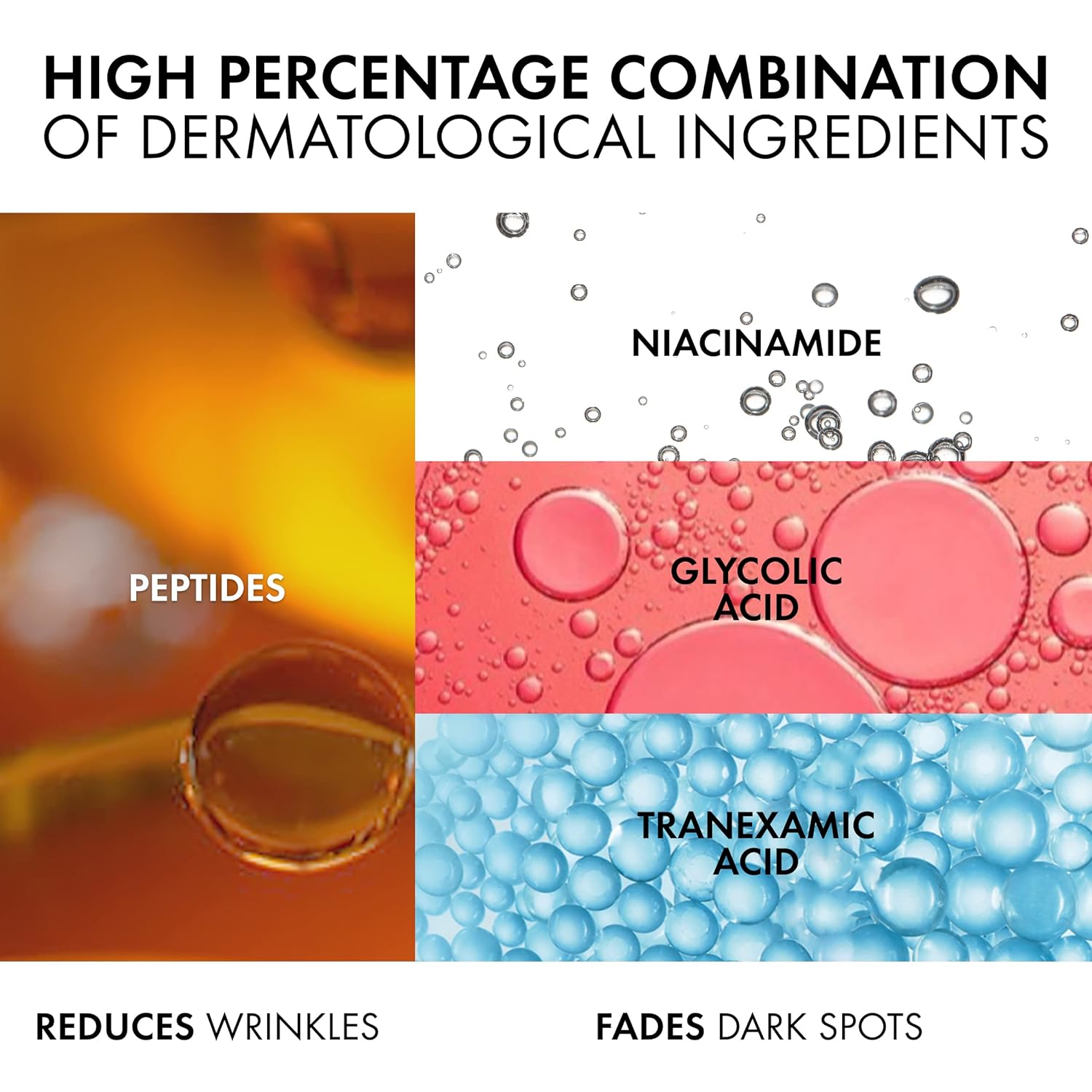 Vichy Niacinamide(B3), TXA & Glycolic Acid Face Serum for Dark Spots & Wrinkles. Removes Dark Spots, Wrinkles, Evens the skin Tone, Exfoliates, Fades Hyperpigmentations, Moisturizes and Unifies.