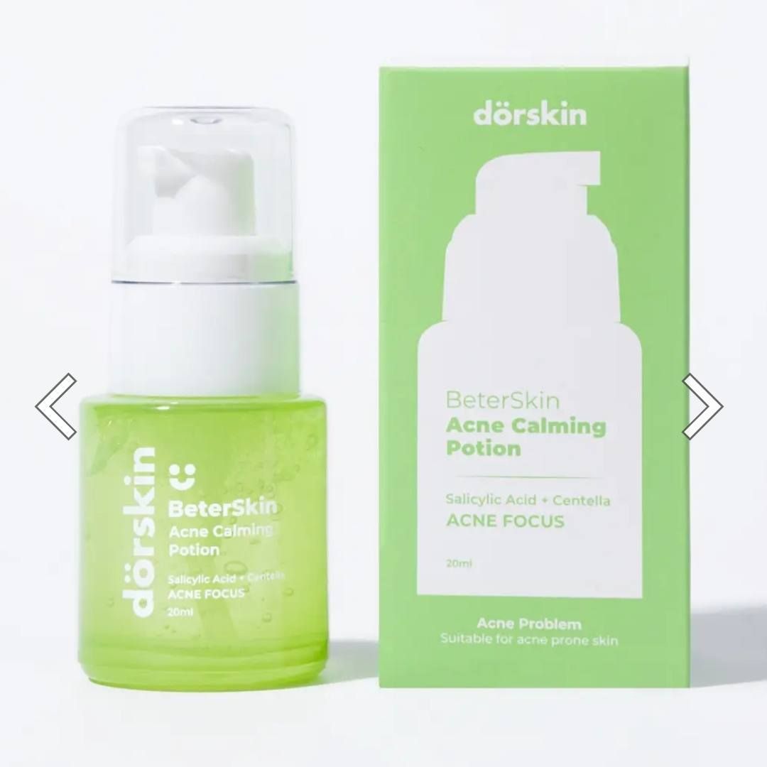 Dorskin Acne Calming Potion with Salicylic Acid, Niacinamide & Centella Asiatica. Treats Acne, Pimples, Removes Acne Marks, Bruising, Moisturizes, Calms, Soothes & Relieves