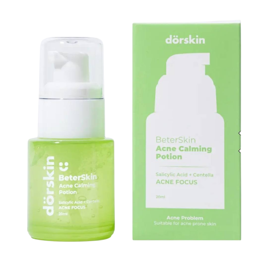 Dorskin Acne Calming Potion with Salicylic Acid, Niacinamide & Centella Asiatica. Treats Acne, Pimples, Removes Acne Marks, Bruising, Moisturizes, Calms, Soothes & Relieves