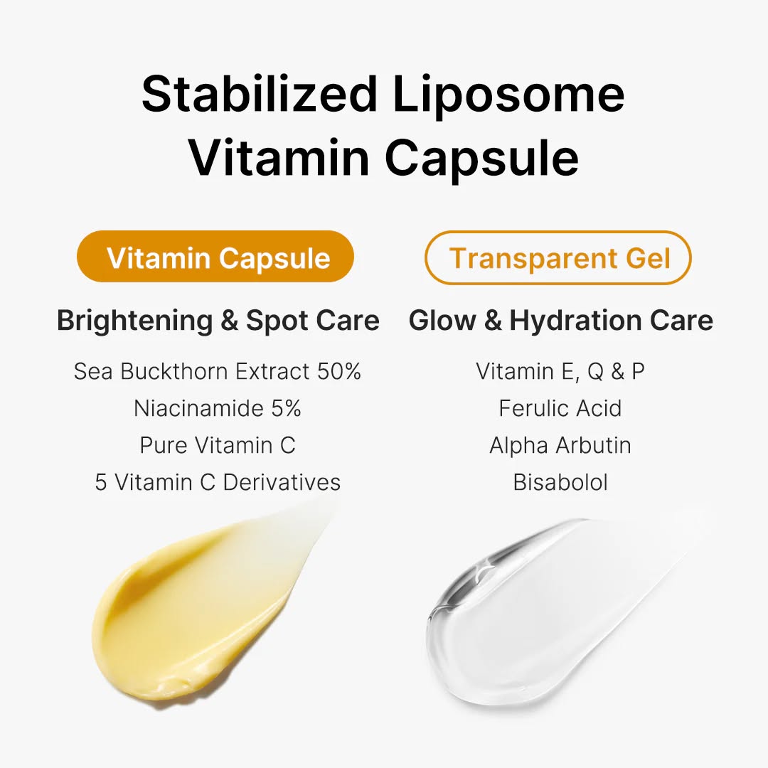 Medicube Deep Vita C Capsule Cream with Niacinamide & Apha arbutin. Moisturizes, Fade Dark Spots, Pigmentations, Acne Marks, Blemishes, Brightens, Evens, Firms, Improve Elasticity & give a Glass Glow