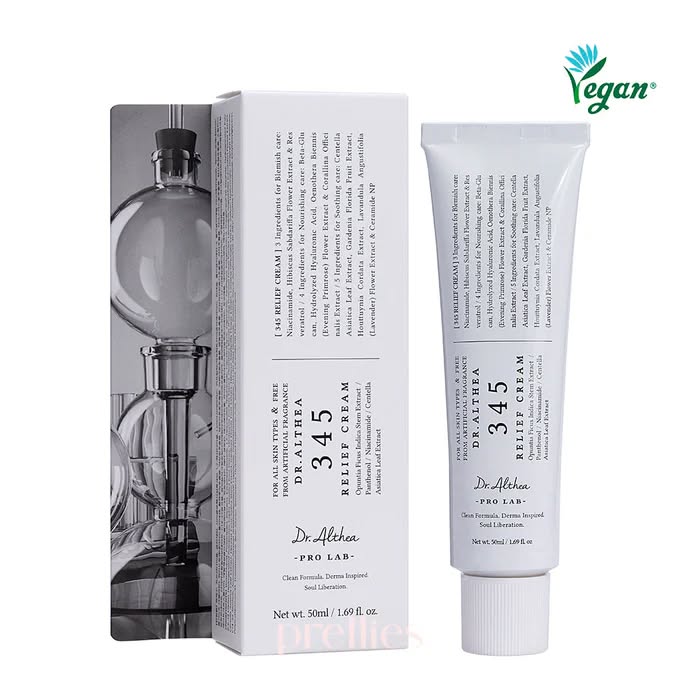 DR ALTHEA 345 Relief Cream with Opuntia Ficus & Niacinamide. Moisturizes, Removes Dark Spots, Blemishes, Post Acne Mark, Even the skin tone, Soothes Redness & Irritation & Regulates oil production