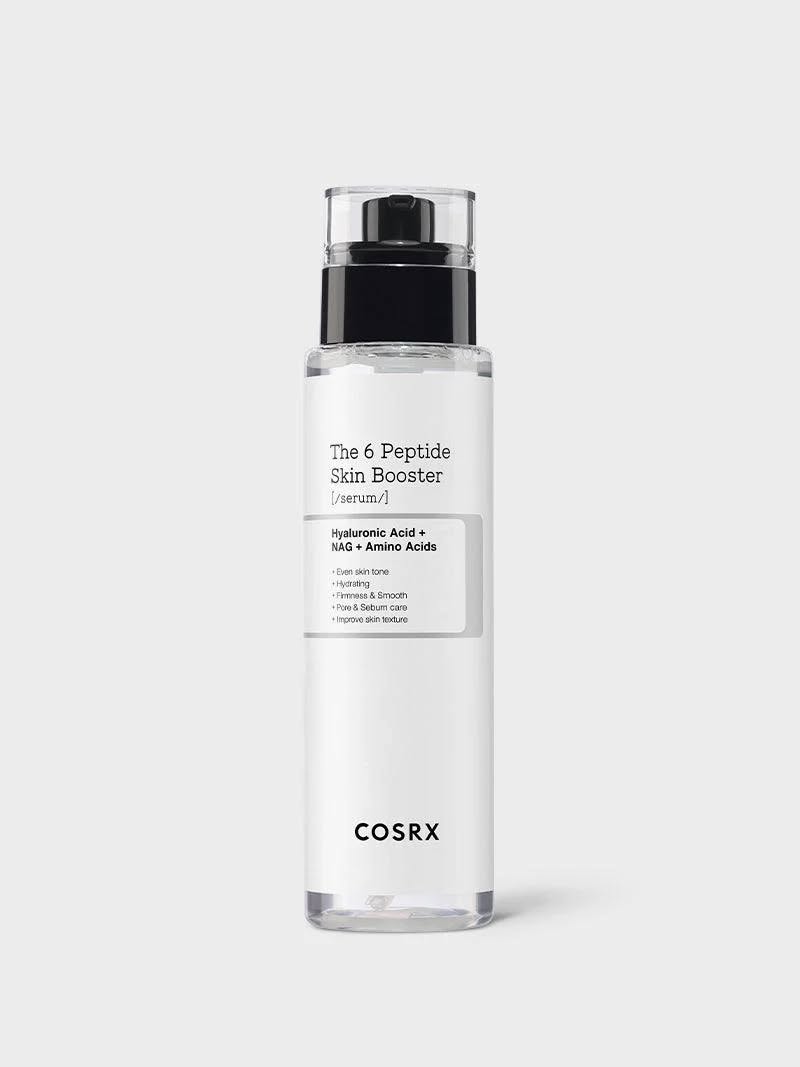 Cosrx The 6 Peptide Skin Booster Serum with Niacinamide. Moisturizes, Unclogs Pores, Smooth Wrinkles, Fine Lines, Firms, Soothes, Evens, Brightens, Clarifies, Reduce Pigmentation, Breakouts & Acne.