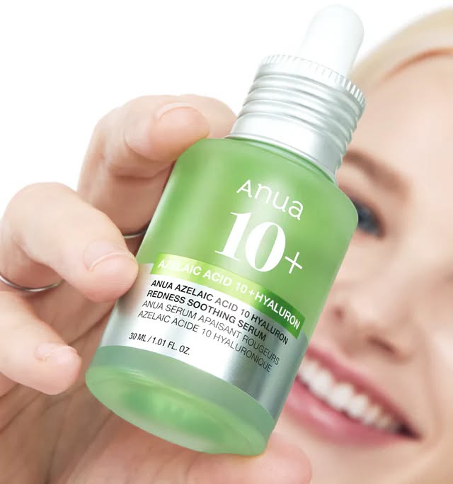 Anua 10+ Azelaic Acid 10 + Hyaluron Serum. Hydrates, Treats & Calms Acne, Rosacea, Soothes Redness & Irritations, Fades Acne Marks, Hyperpigmentations, Spots, Smooths, Soften, Evens skin tone & Glows