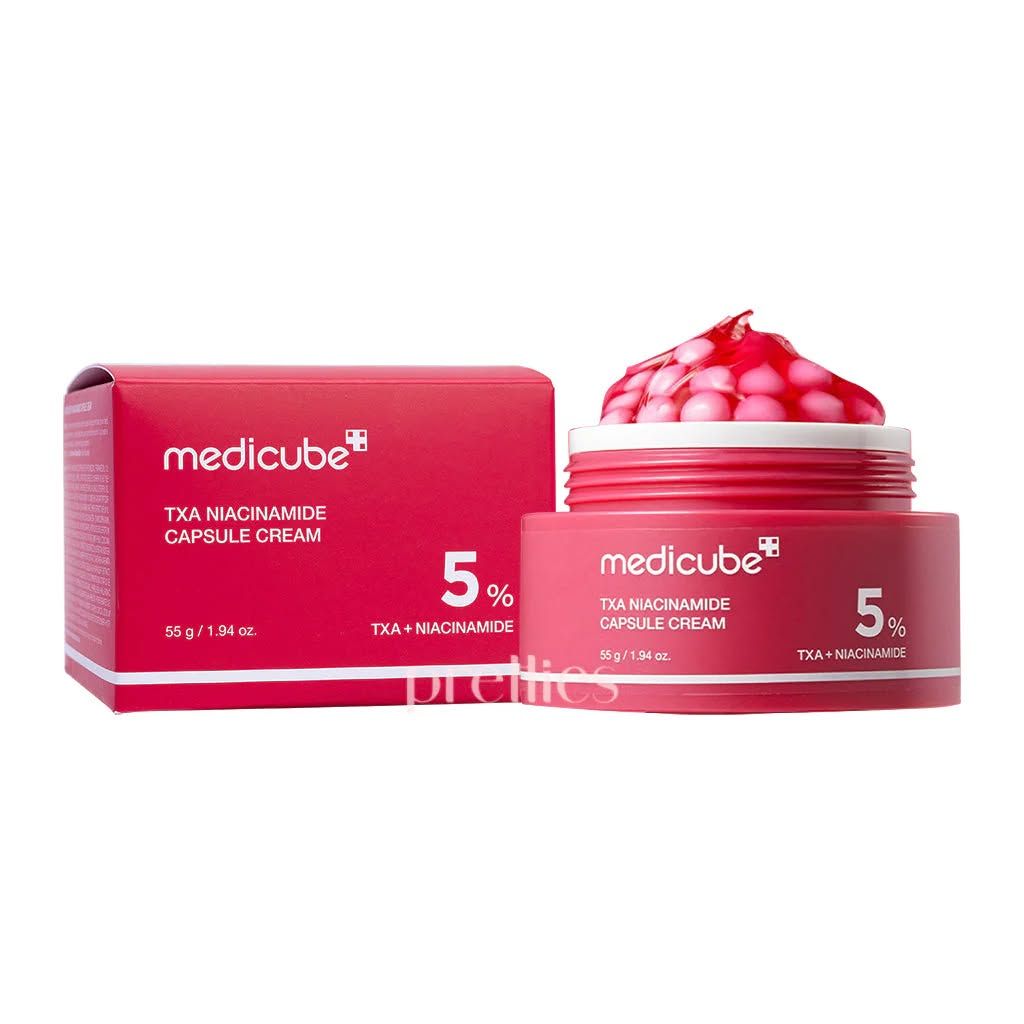 Medicube TXA Niacinamide Capsule Cream with Glutathione & Alpha Arbutin. Fades Dark Spots, Hyperpigmentations, Scars, Glows, Moisturizes, Brightens, Evens the skin tone, Smooths, Softens & Clarifies