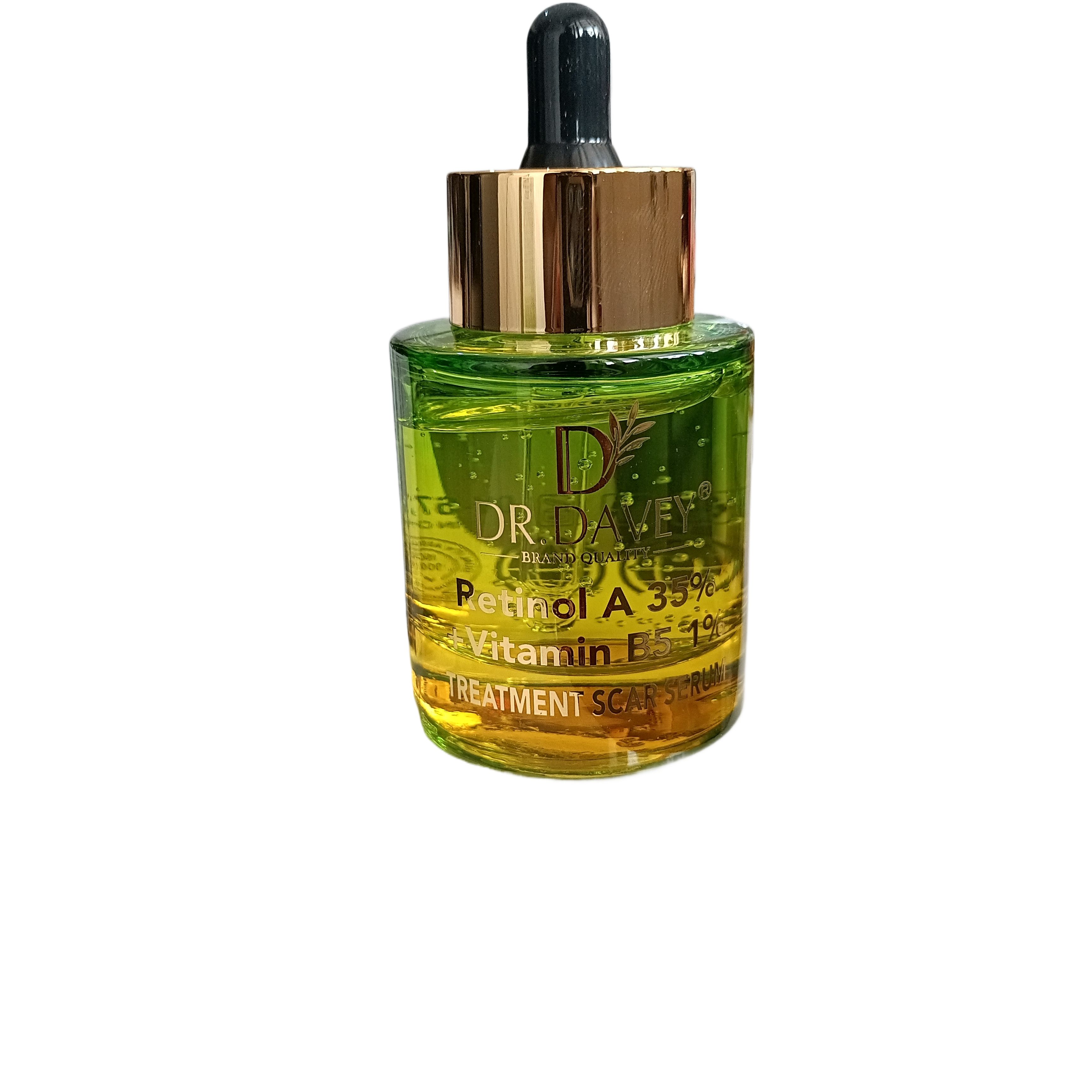 Dr. Davey Retinol A 35% + Vitamin B5 1% SCAR Treatment Serum. Treats Acne, Pimples, Prevent Future Breakouts, Soothes Redness, Improve elasticity, Moisturizes & Repairs skin damage