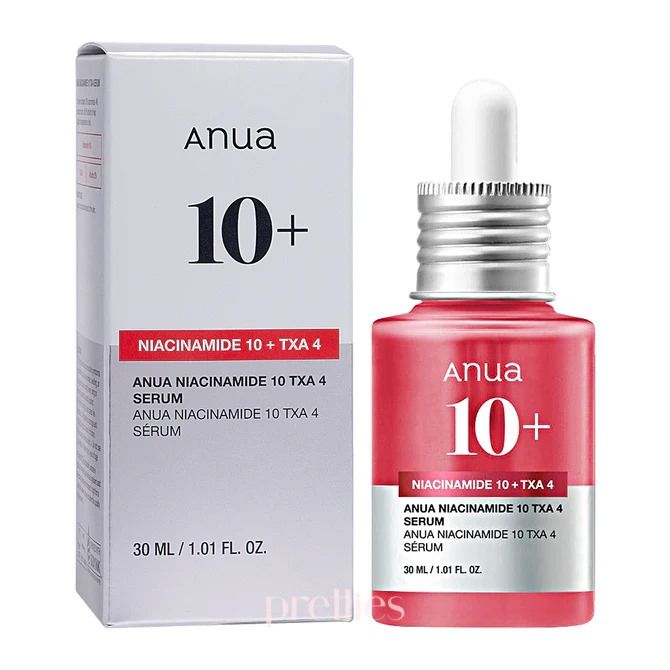 Anua Niacinamide 10 + TXA 4 Dark Spot Correcting Serum. Removes Dark Spots, Hyperpigmentation, Discolorations, Evens the skin tone, Face Acne Scars, Brightens & Moisturizes