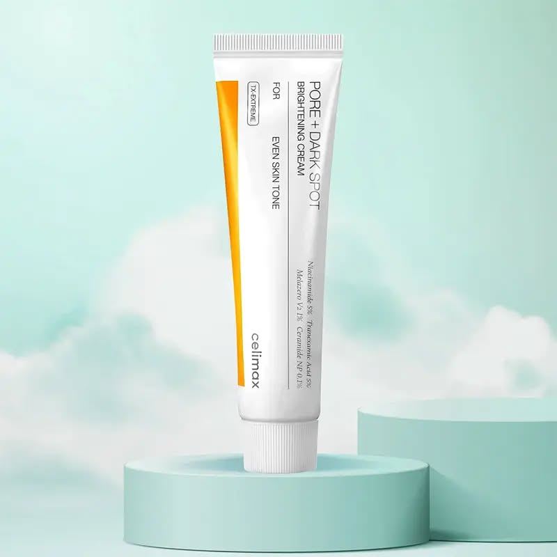 Celimax Pore + Dark Spot Brightening Face Cream with Niacinamide, TXA & Melazero V2. Moisturizes, Brightens, Glows, Removes Dark Spots, Post acne marks, Blemishes, Hyperpigmentation, Minimizes pores..