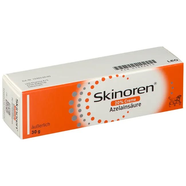 Skinoren 20% Azelaic Acid Cream for Acne. Treats Acne (blackheads, whiteheads, pimples), Fades post-acne marks & hyperpigmentation, reduce inflammation & redness and Unclogs Pores
