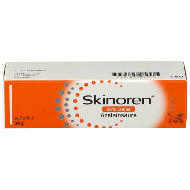 Skinoren 20% Azelaic Acid Cream for Acne. Treats Acne (blackheads, whiteheads, pimples), Fades post-acne marks & hyperpigmentation, reduce inflammation & redness and Unclogs Pores