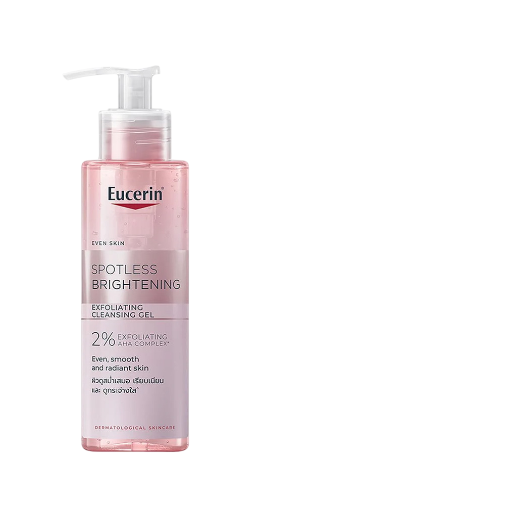 Eucerin Spotless Brightening Exfoliating Cleansing Gel with AHA, Lactic acid & Glycolic Acid. Exfoliates, Reduce Dark Spots, Wrinkles, Fine Lines, Deeply Cleanses, Smooths, Moisturizes, Brightens...