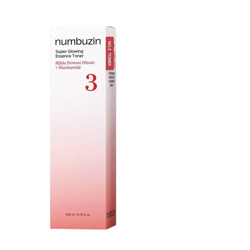 Numbuzin No. 3 Super Glowing Essence Toner with Niacinamide. Brightens & Firm the skin, Hydrates, Nourishes, Glows, Restore elasticity, Removes wrinkles, Fine Lines, Give a glowy, radiant skin, Smooth