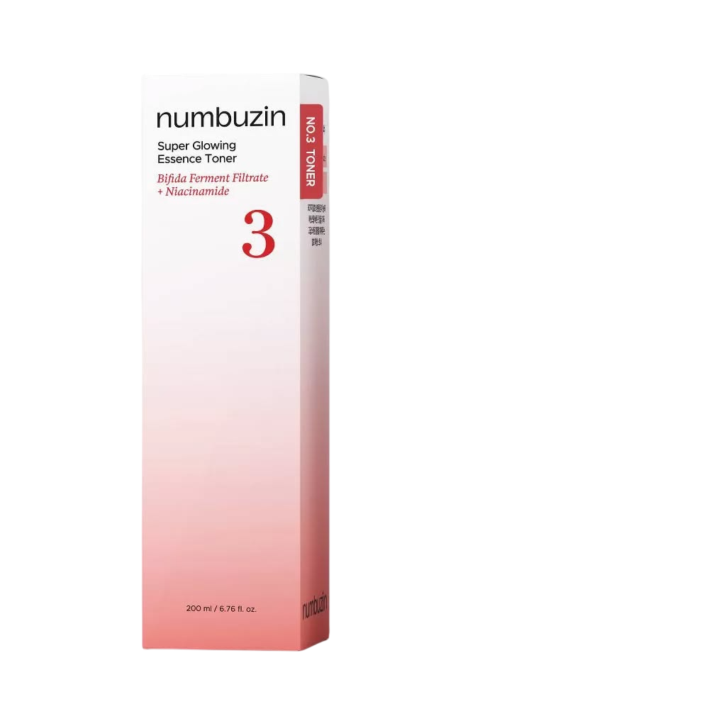 Numbuzin No. 3 Super Glowing Essence Toner with Niacinamide. Brightens & Firm the skin, Hydrates, Nourishes, Glows, Restore elasticity, Removes wrinkles, Fine Lines, Give a glowy, radiant skin, Smooth