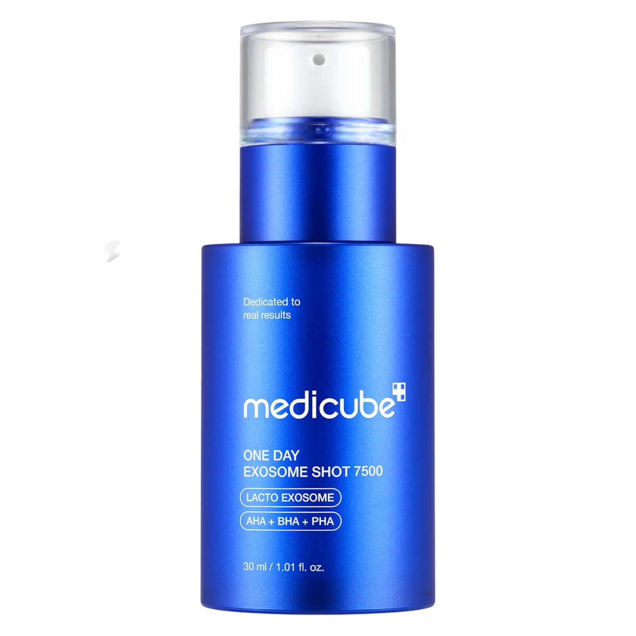 Medicube One Day Exosome Shot Pore Ampoule 7500 Serum. Moisturizes, refines, minimizes pores, fade dark spots, smooth, remove impurities, improve elasticity, firms, brighten, is Anti-Aging & Exfoliate
