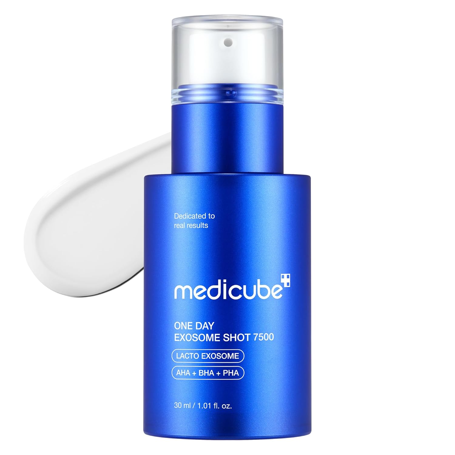 Medicube One Day Exosome Shot Pore Ampoule 7500 Serum. Moisturizes, refines, minimizes pores, fade dark spots, smooth, remove impurities, improve elasticity, firms, brighten, is Anti-Aging & Exfoliate