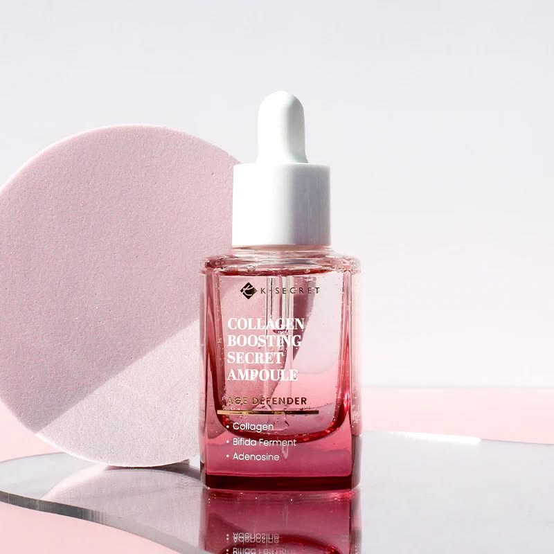 K SECRET Collagen Boosting Secret Ampoule. Moisturizes, Prevent skin aging, Remove wrinkles, Fine lines, Softens, Nourishes, Restore skin barrier, Increase skin elasticity & collagen production & Even