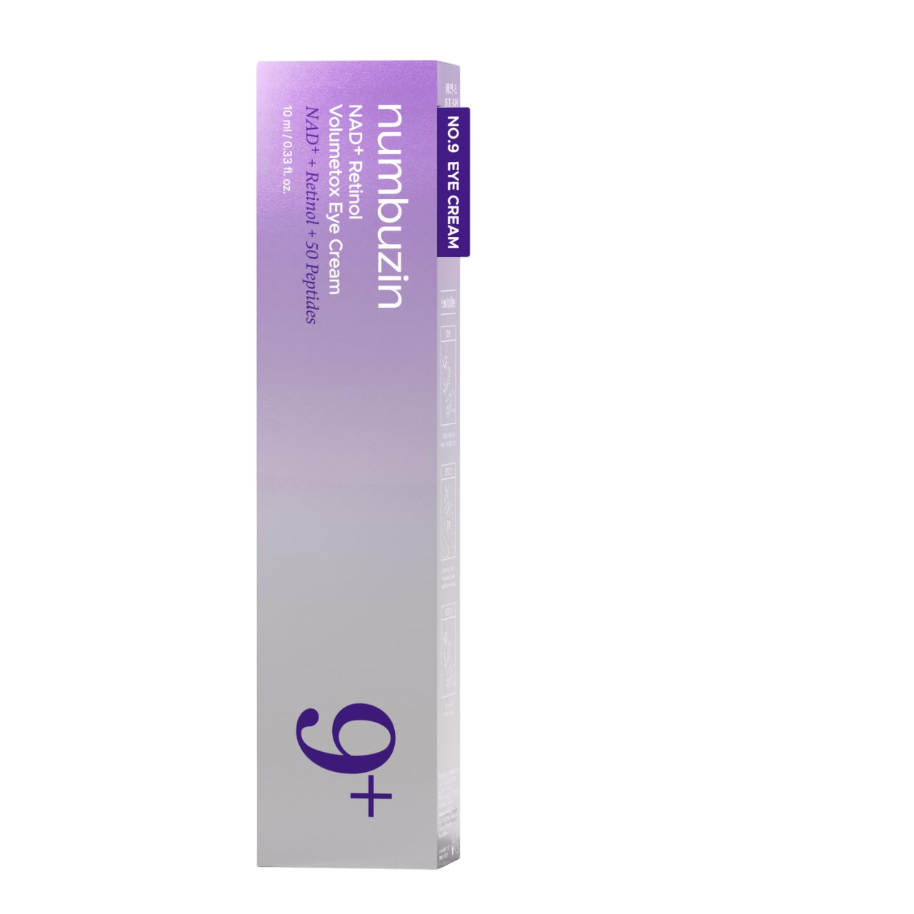Numbuzin No.9 NAD+ Retinol Volumetox Eye Cream with Niacinamide. Firms & Smooths eye Wrinkles & Fine Lines, Hydrates, Removes dark Circles, Eye Puffiness, Brighten dark area, Nourishes & Strengthens