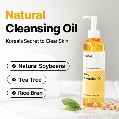 Manyo Pure Cleansing Oil. Deeply Cleanses, Remove dead skin cells, Blackheads, Cleanses Dirt, Make up, sunscreen, Prevent formation of Acne, Wrinkles & Gums, Purifies, Exfoliates, Hydrates & Tones
