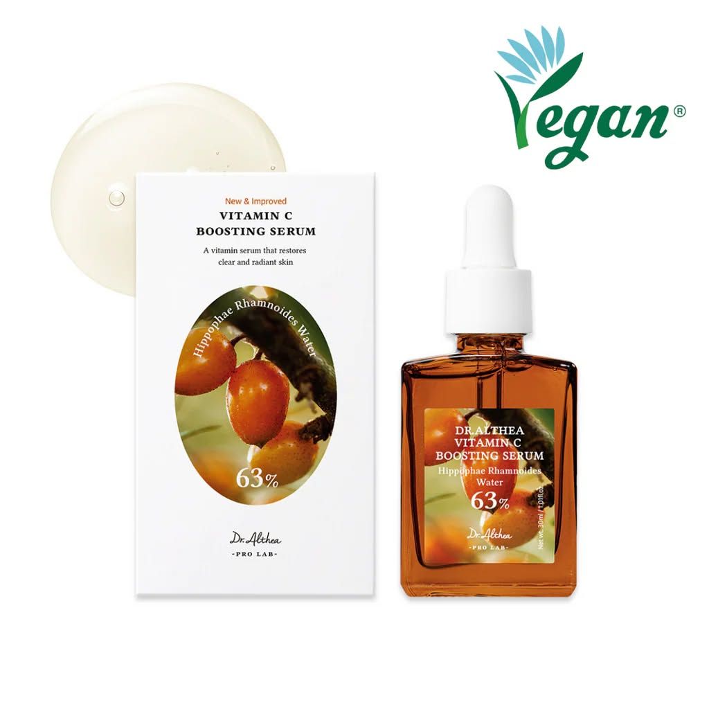 Dr Althea Vitamin C Boosting Serum with Niacinamide, Alpha arbutin & TXA. Moisturizes, Brightens, Removes Dark Spots, Skin Dullness, Evens the skin tone, Soothes & calms the skin, Smooths & Softens